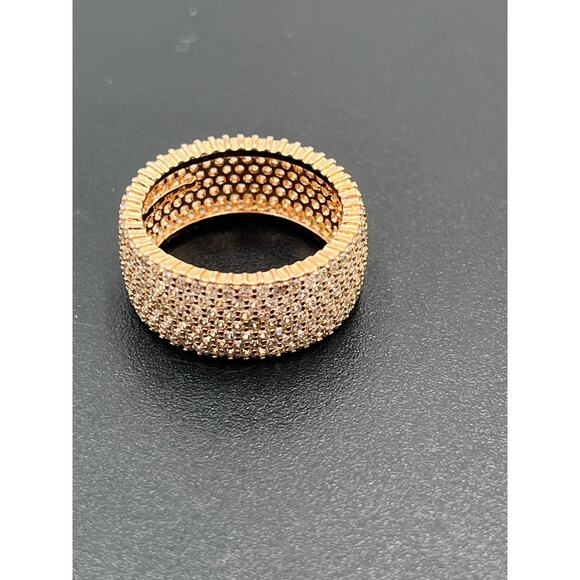 YGI 925 CZ Pave Wide Full Eternity Rose Gold Sterling Silver Band
Ring Sz 7.5 - Picture 6 of 9